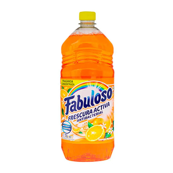 Fabuloso Frescura Activa Antibacterial Energía Naranja 1 L