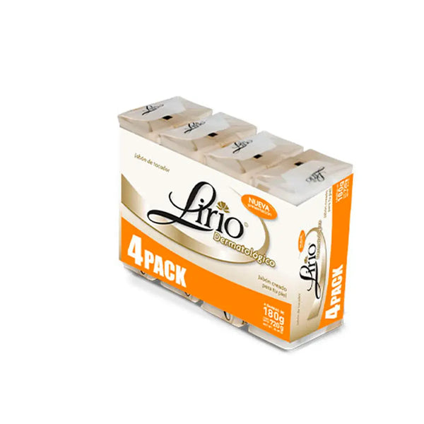 Pack de 4 piezas de Jabón de Tocador Lirio Dermatológico de 150 gr c/u