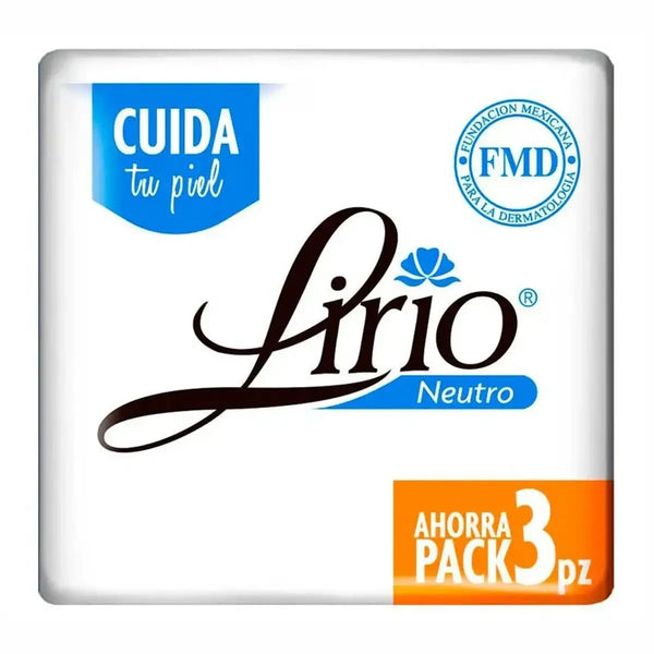 Jabón de Tocador Lirio Neutro  3 Pack 120 gr.