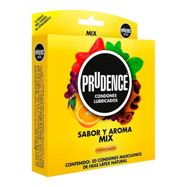 Caja de Condones Prudence Sabor y Aroma Mix 5 pzas