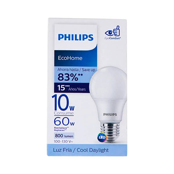 Foco de Led Ecohome Philips Luz Fría 10W Equivale a 60W