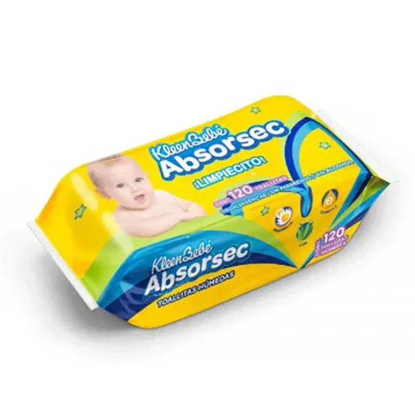 Toallitas Húmedas Kleenbebé Absorsec  120 Pzs