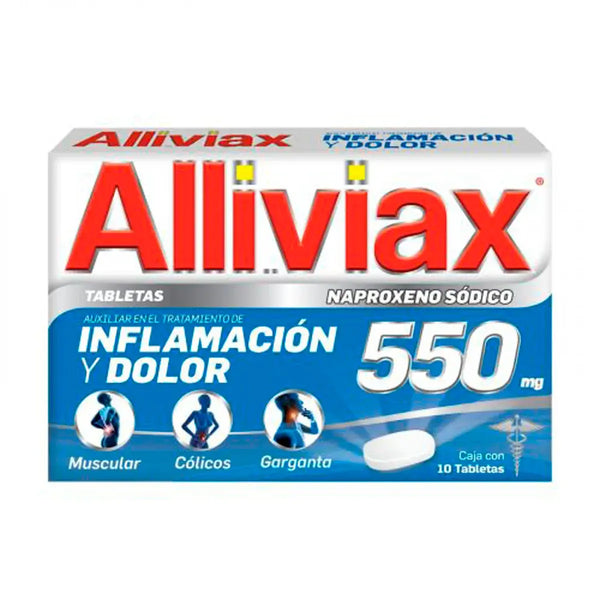 Alliviax Desinflamatorio  550 mg caja con 10 tab