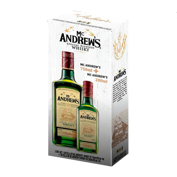 Whisky Mc Andrews 750 ml + Pacha 200 ml