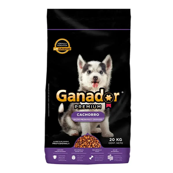 Alimento para Perro Razas Medianas y Grandes Cachorro Ganador Premium Bulto 20 kg