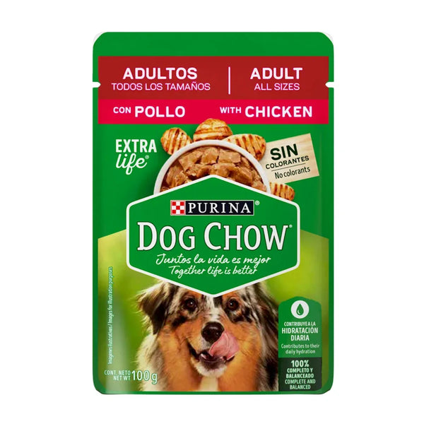 Alimento para Perros Dog Chow Pouch Adulto Pollo100 gr