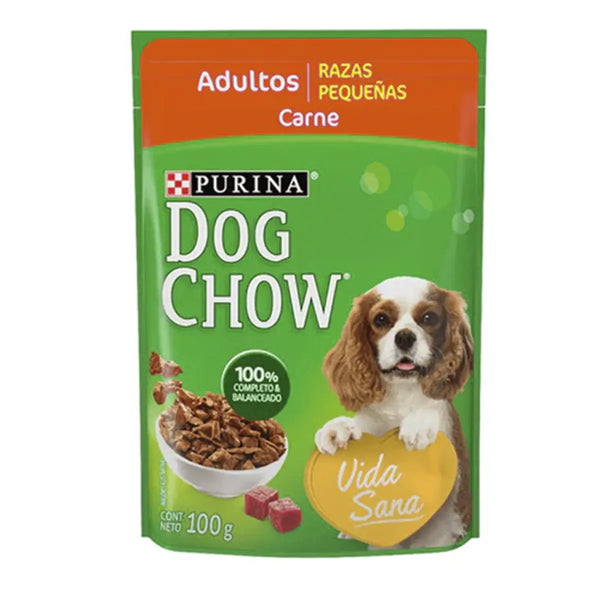 Alimento Para Perro Dog Chow Razas Pequeñas Adulto Pouch Carne 100 gr.