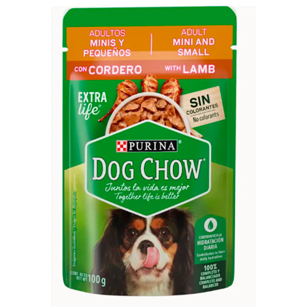 Alimento Húmedo para Perro Dog Chow Razas Pequeñas Adulto Pouch Cordero 100 gr.