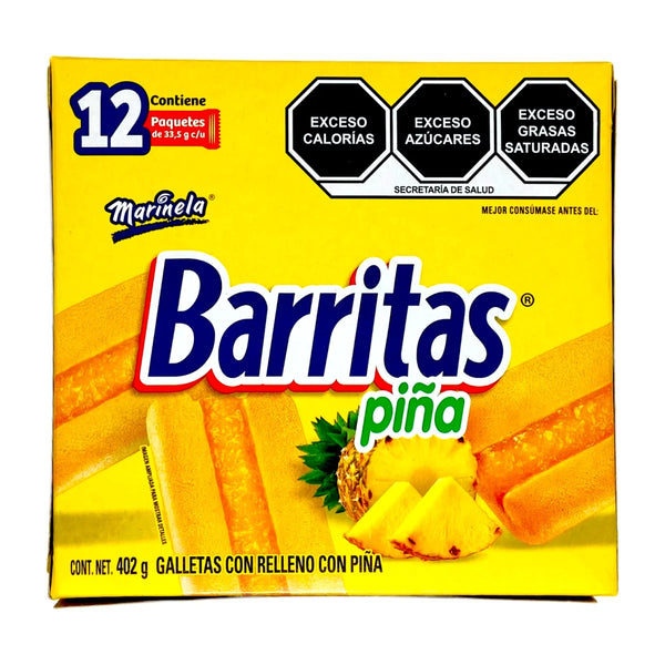 Barritas Marinela Sabor Piña 12 pzas