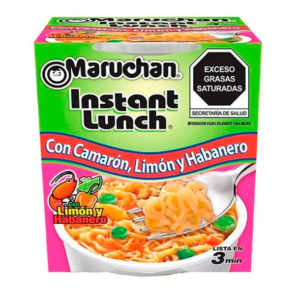 Sopa maruchan con camarón, limón Y habanero 64g