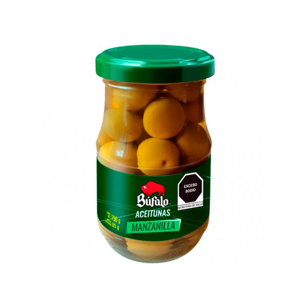 Aceitunas Verdes Búfalo Con Hueso 150 Gr