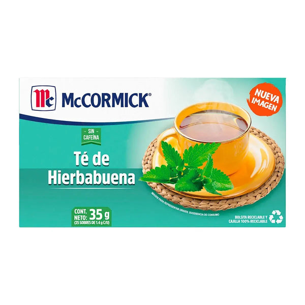 Te McCormick hierbabuena con 25 sobres