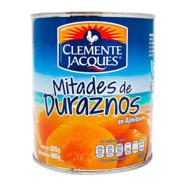 Duraznos en Almibar Mitades Clemente Jacques Lata 820 gr