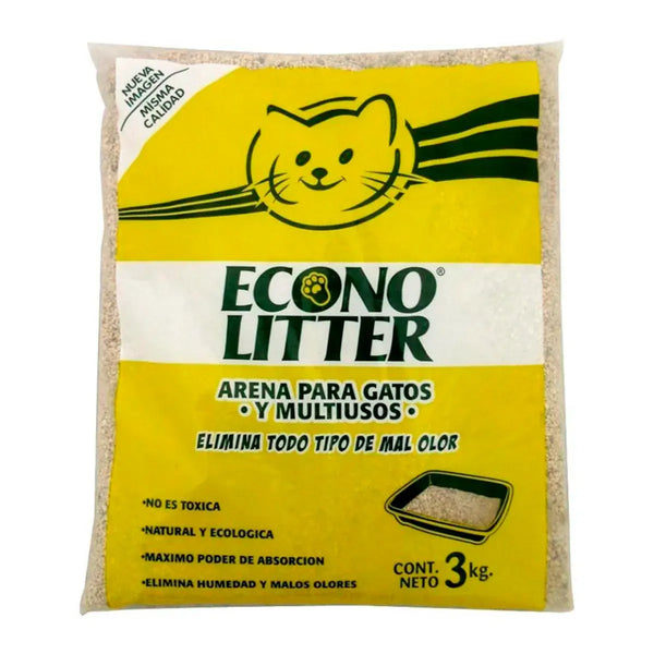 Arena Absorbente para Gato Econo Litter 3 Kg