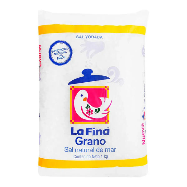 Bolsa de Sal Grano Natural de Mar La Fina 1 Kg