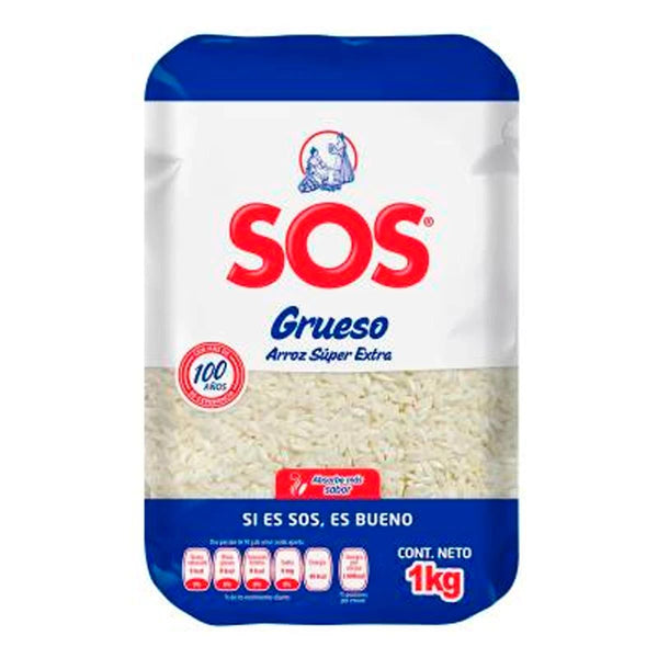 Arroz SOS grueso súper extra azul 1 Kg