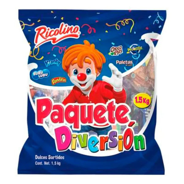 Bolsa de Dulces Ricolino Paquete Diversión 1.5 KG