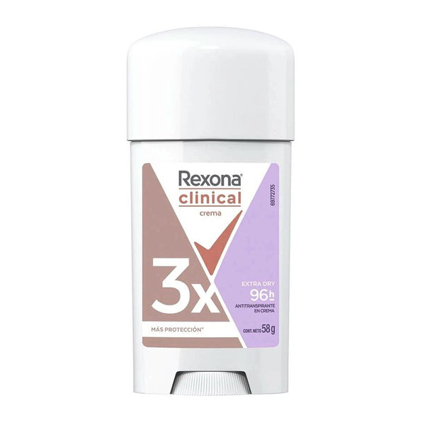 Antitranspirante Rexona clinical extra dry en crema para mujer Classic Stick 58g