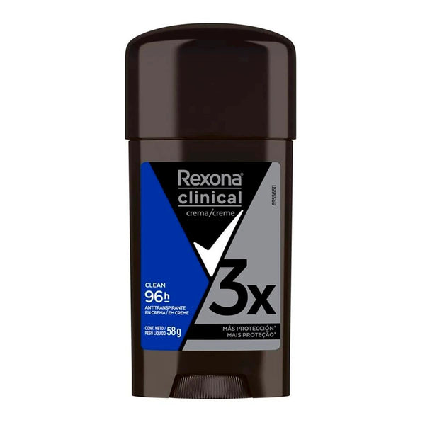 Antitranspirante Rexona clinical clean en crema para hombre Classic Stick 58g