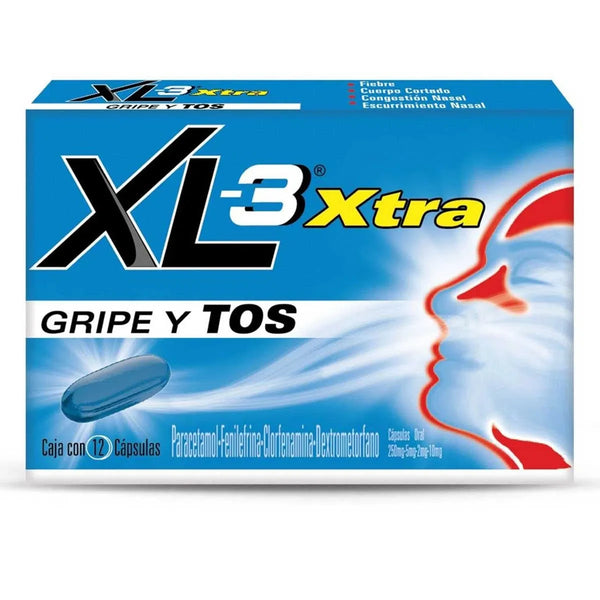 Antigripal XL3 Xtra  Gripe y Tos Caja con 12 Cápsulas