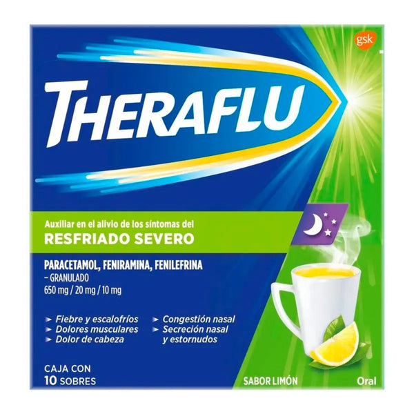 Theraflu Verde Caja con 10 Pzas