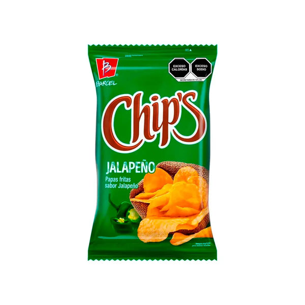 Papas Chips Fritas Sabor Jalapeño 170 Gr