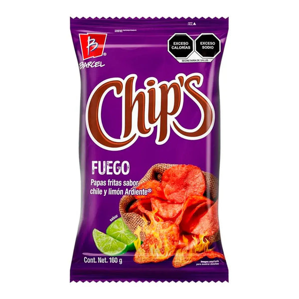 Papa Chips Fritas Sabor Fuego 170 Gr