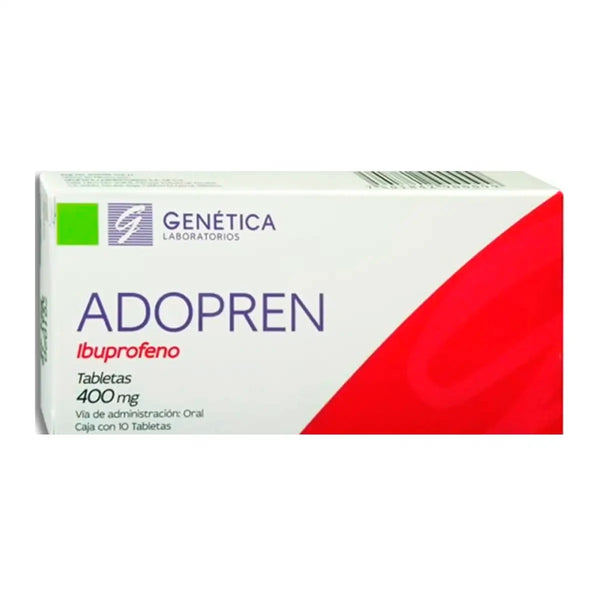 Ibuprofeno Adoprem 400 Mg Caja con 10 Tabletas